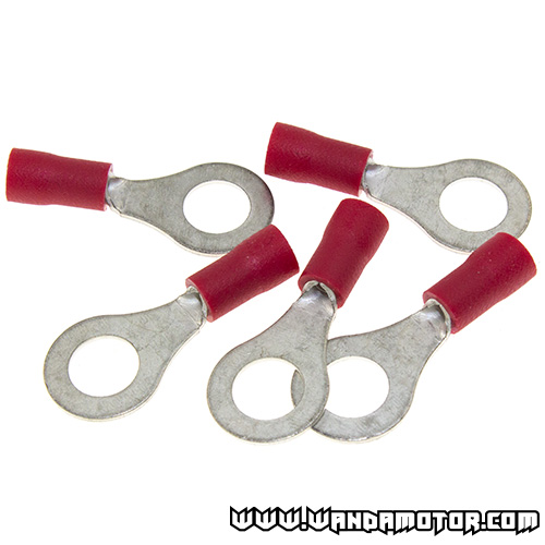 O-plug 6.4mm red 5pcs